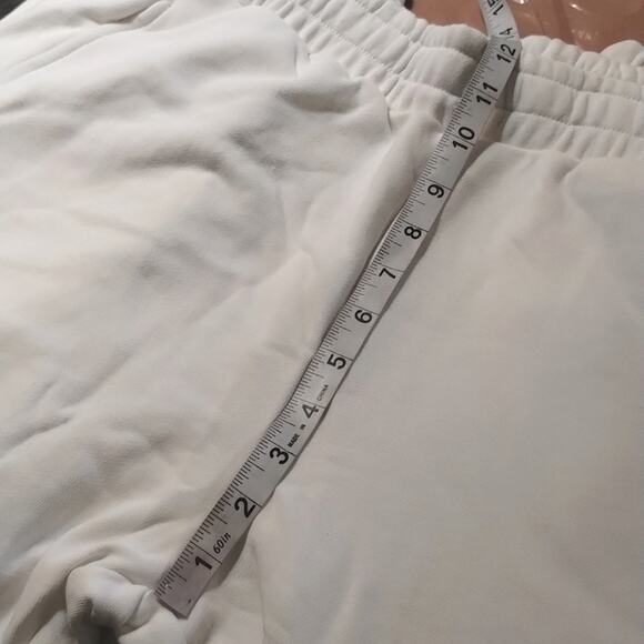 Naked Wardrobe NEWPKG White Pocketed Classic Elastic Waist Fleece Sweatpants M - Picture 15 of 15